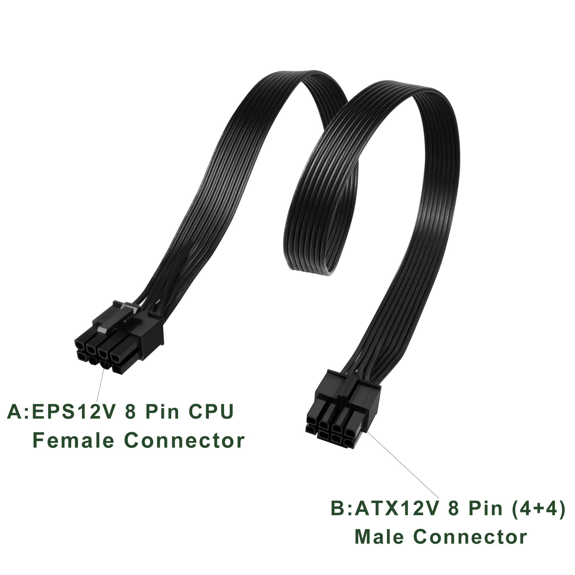 JZYMOD EPS/ATX12V 8 Pin (4+4) CPU Power Cable only for Corsair Modular